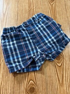 7/$20 Sesame Street Elmo’s World Blue Plaid Baby Shorts 3-6 Months Cotton